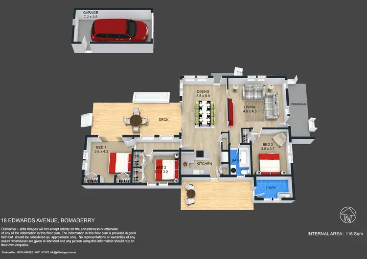 Floorplan of Homely house listing, 18 Edwards Avenue, Bomaderry NSW 2541