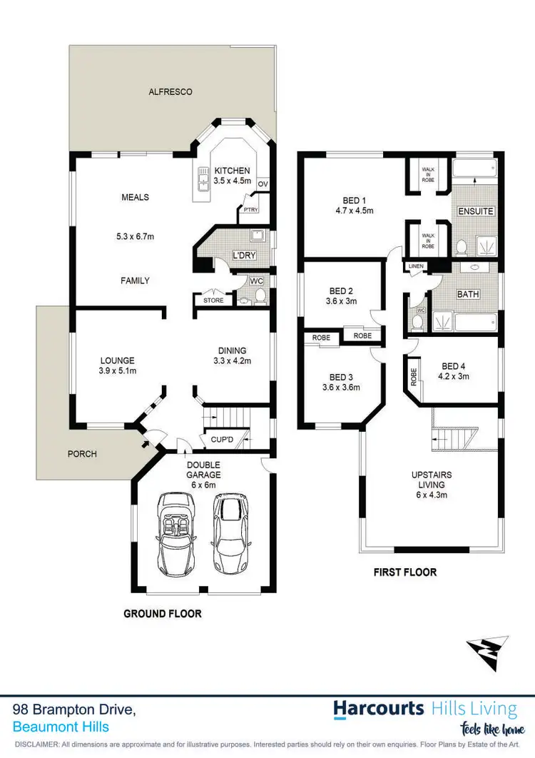 Floorplan of Homely house listing, 98 Brampton Drive, Beaumont Hills NSW 2155