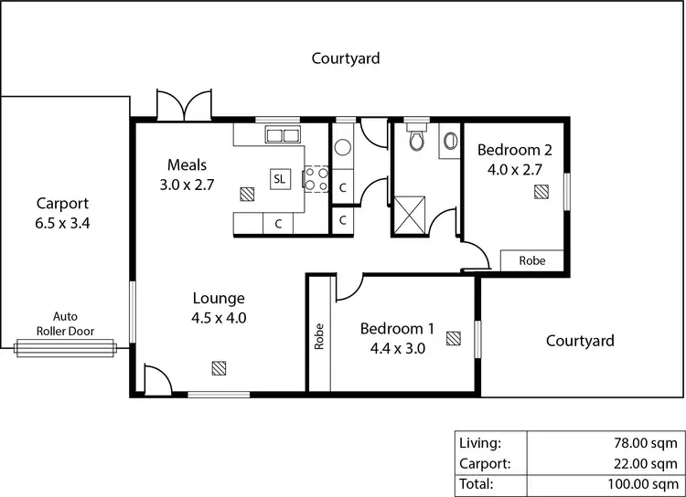 Floorplan of Homely unit listing, 4/12 Williams Avenue, St Morris SA 5068