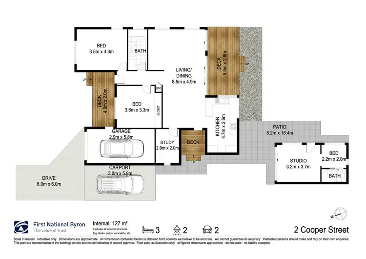 Floorplan of Homely house listing, 2 Cooper Street, Byron Bay NSW 2481