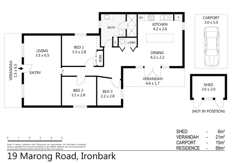 Floorplan of Homely house listing, 19 Marong Road, Ironbark VIC 3550