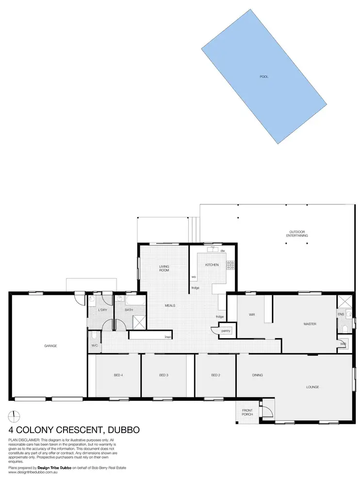 Floorplan of Homely house listing, 4 Colony Crescent, Dubbo NSW 2830
