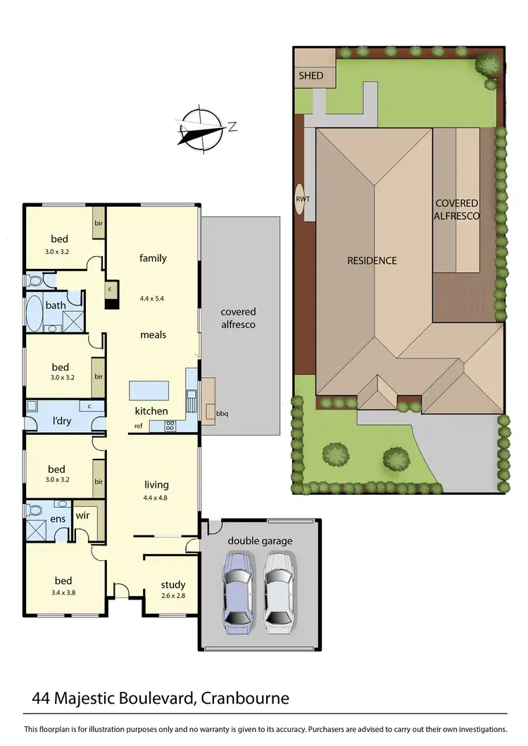 Floorplan of Homely house listing, 44 Majestic Boulevard, Cranbourne VIC 3977