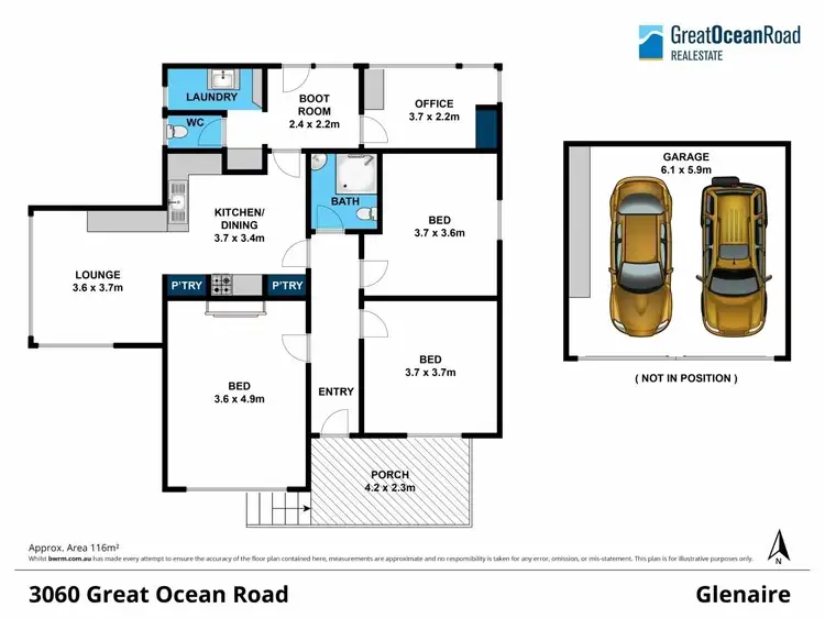 Floorplan of Homely house listing, 3060 Great Ocean Road, Glenaire VIC 3238