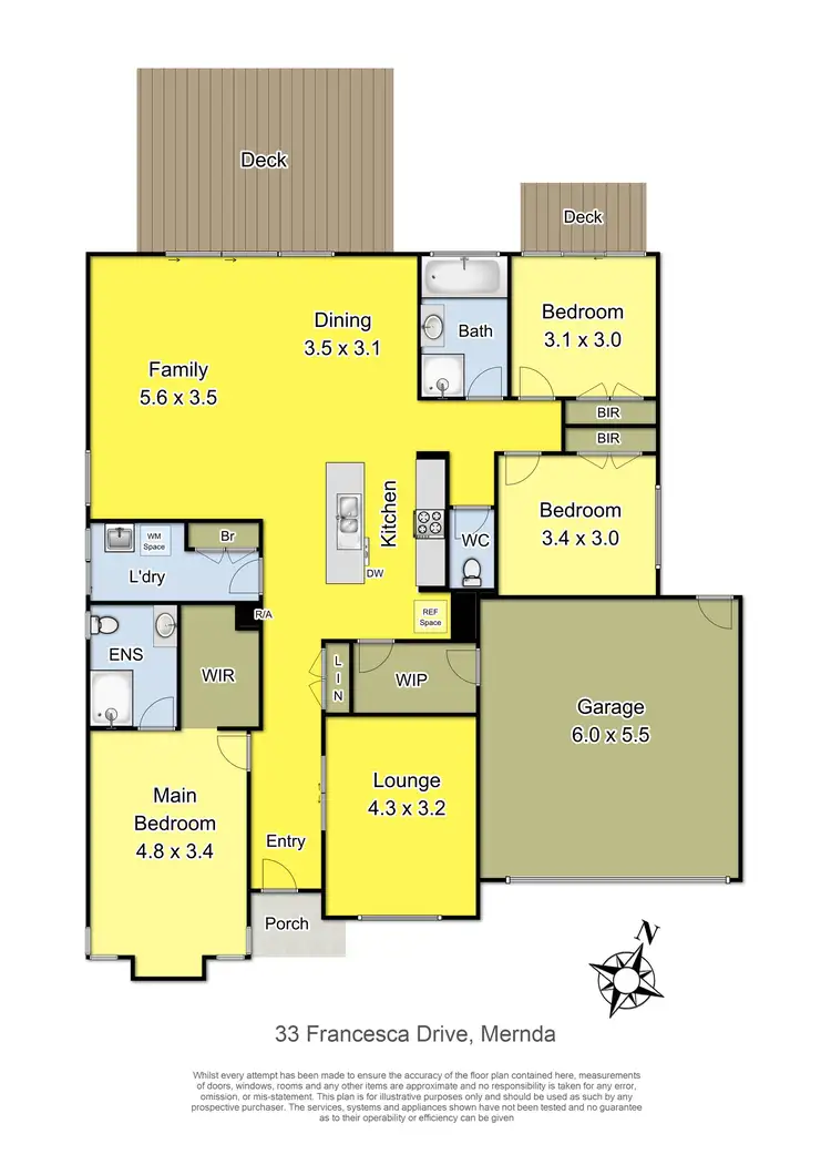 Floorplan of Homely house listing, 33 Francesca Drive, Mernda VIC 3754