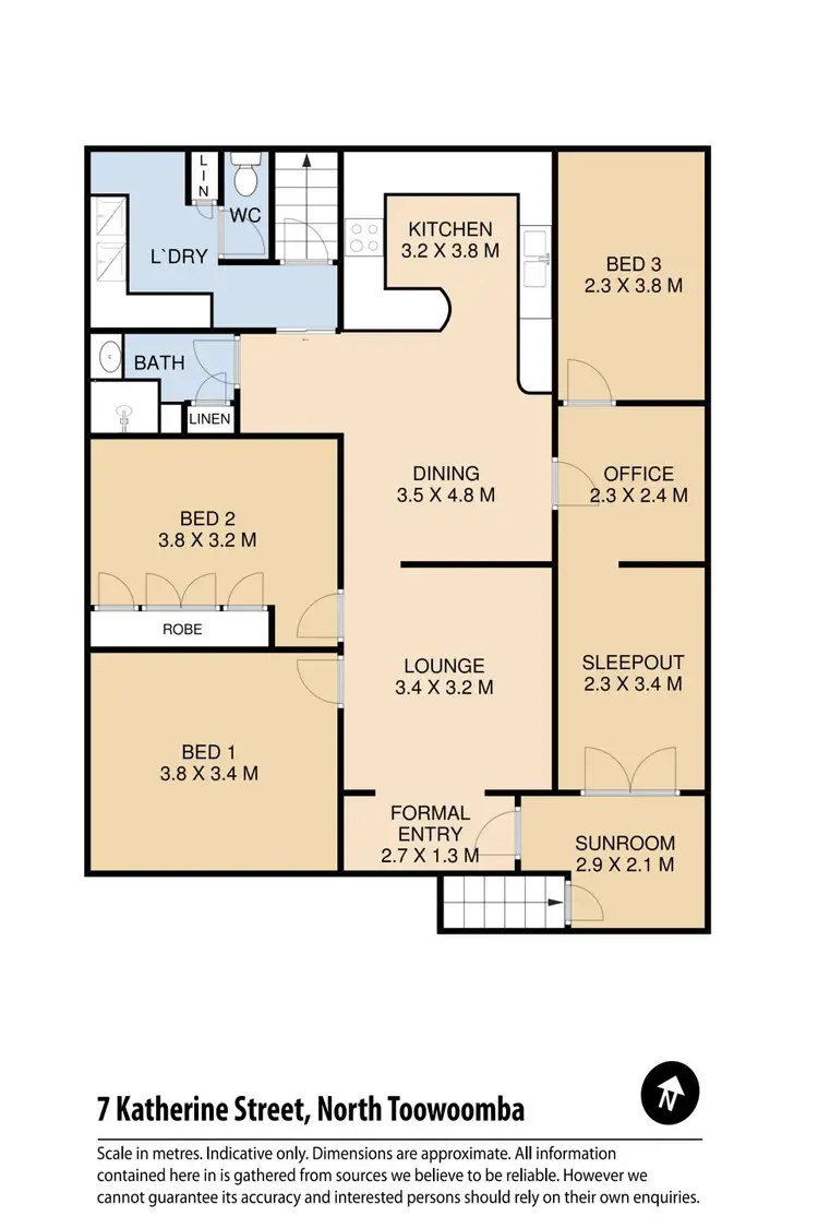 Floorplan of Homely house listing, 7 Katherine Street, North Toowoomba QLD 4350