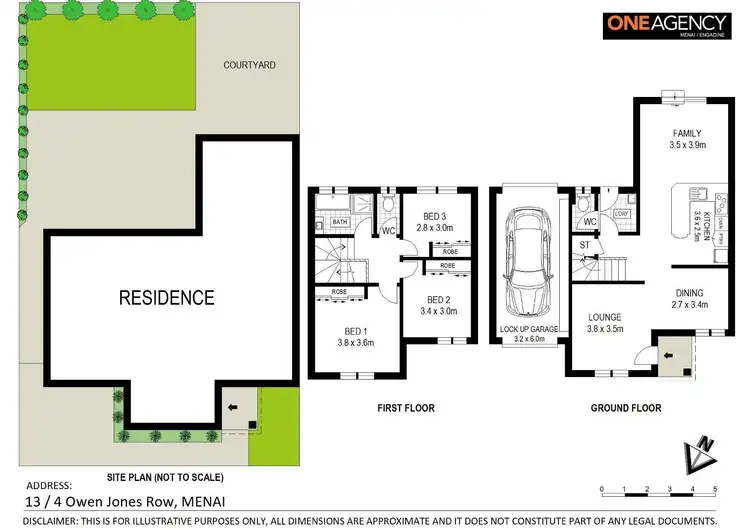Floorplan of Homely townhouse listing, 13/4 Owen Jones Row, Menai NSW 2234