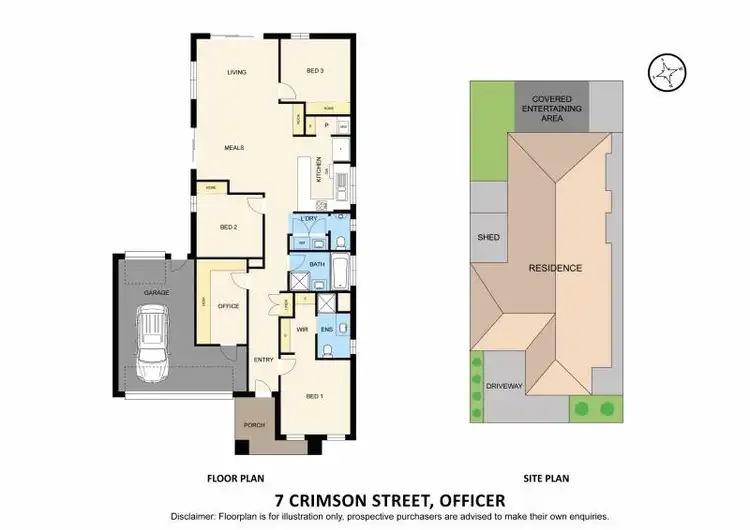 Floorplan of Homely house listing, 7 Crimson Street, Officer VIC 3809