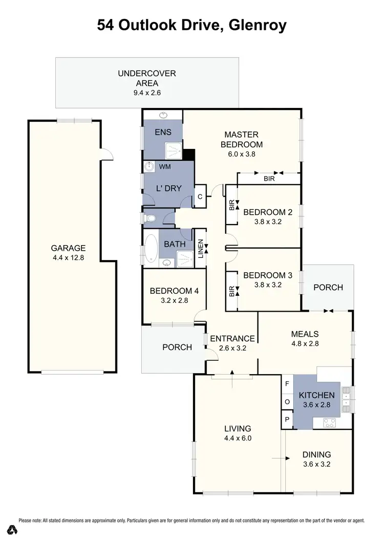 Floorplan of Homely house listing, 54 Outlook Drive, Glenroy VIC 3046