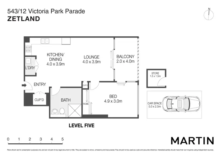 Floorplan of Homely apartment listing, 543/12 Victoria Park Parade, Zetland NSW 2017