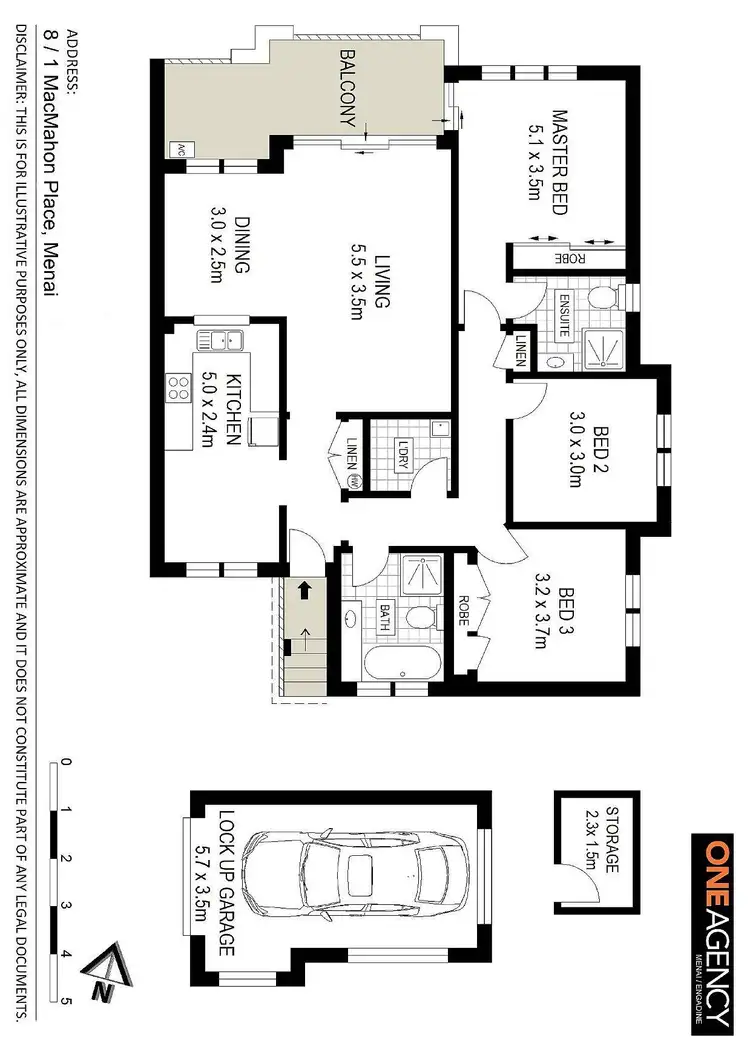 Floorplan of Homely unit listing, 8/1 MacMahon Place, Menai NSW 2234