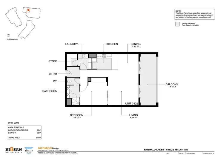 Floorplan of Homely unit listing, 2022/3029 The Boulevard, Carrara QLD 4211