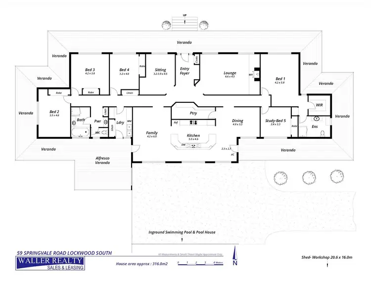 Floorplan of Homely house listing, 59 Springvale Road, Lockwood South VIC 3551