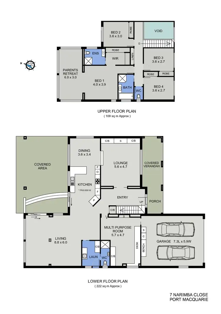 Floorplan of Homely house listing, 7 Narimba Close, Port Macquarie NSW 2444