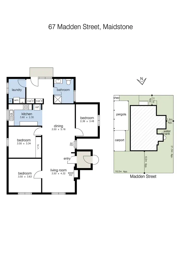 Floorplan of Homely house listing, 67 Madden Street, Maidstone VIC 3012