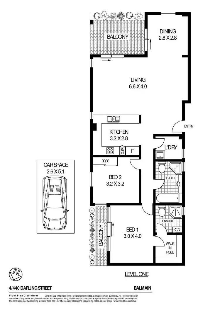 Floorplan of Homely apartment listing, 4/440 Darling Street, Balmain NSW 2041