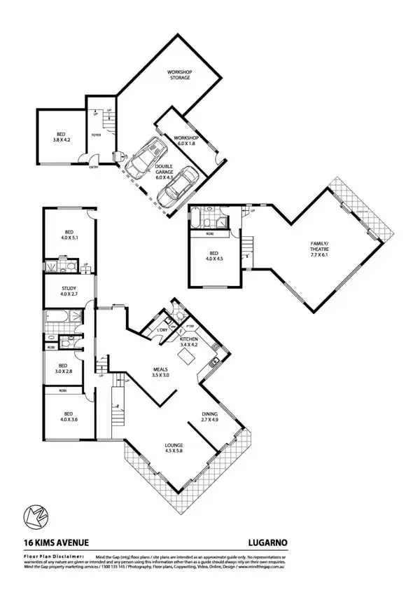 Floorplan of Homely house listing, 16 Kims Avenue, Lugarno NSW 2210