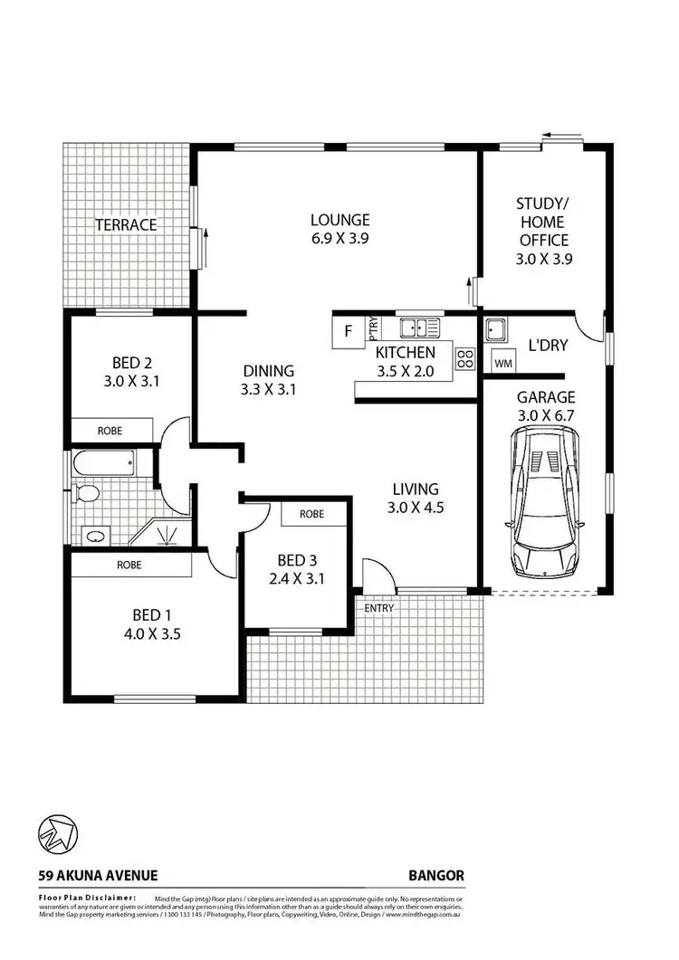 Floorplan of Homely house listing, 59 Akuna Avenue, Bangor NSW 2234