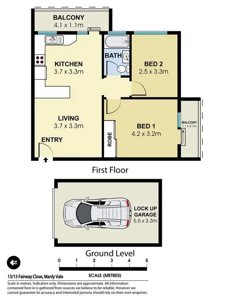 Floorplan of Homely unit listing, 13/13 Fairway Close, Manly Vale NSW 2093