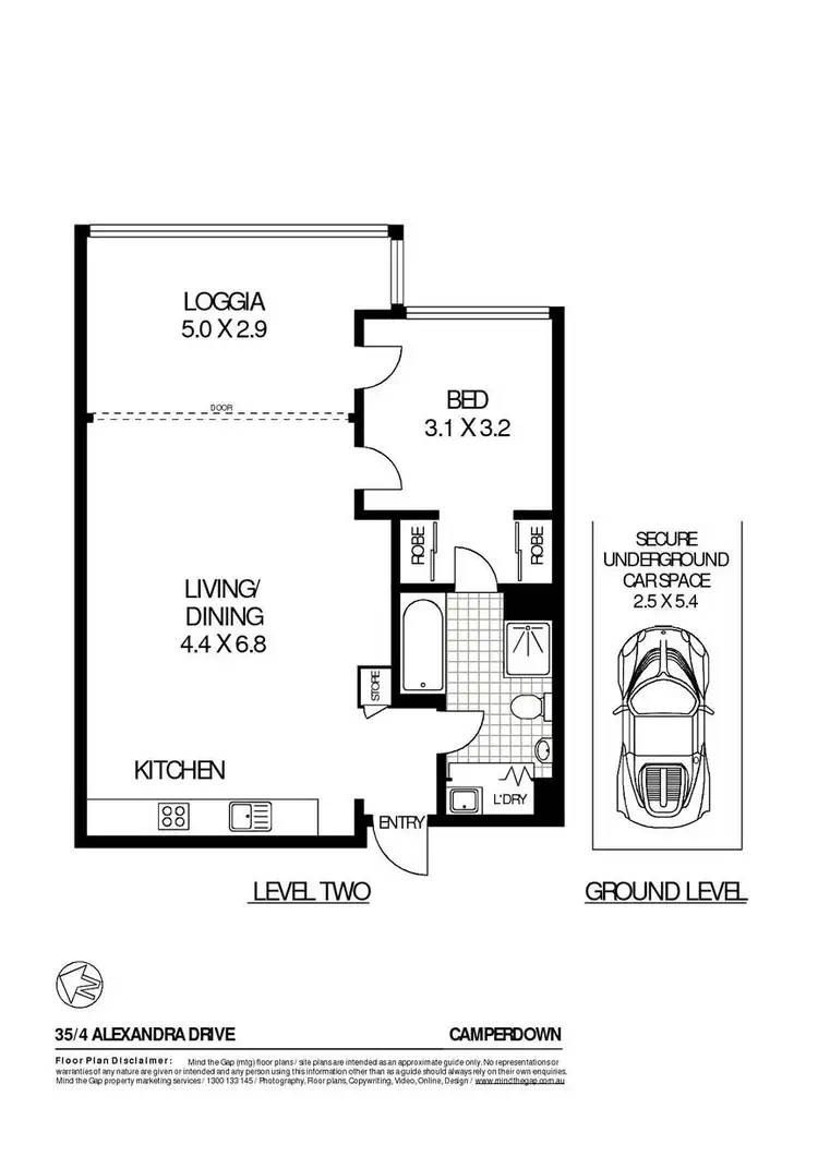 Floorplan of Homely apartment listing, 35/4 Alexandra Drive, Camperdown NSW 2050