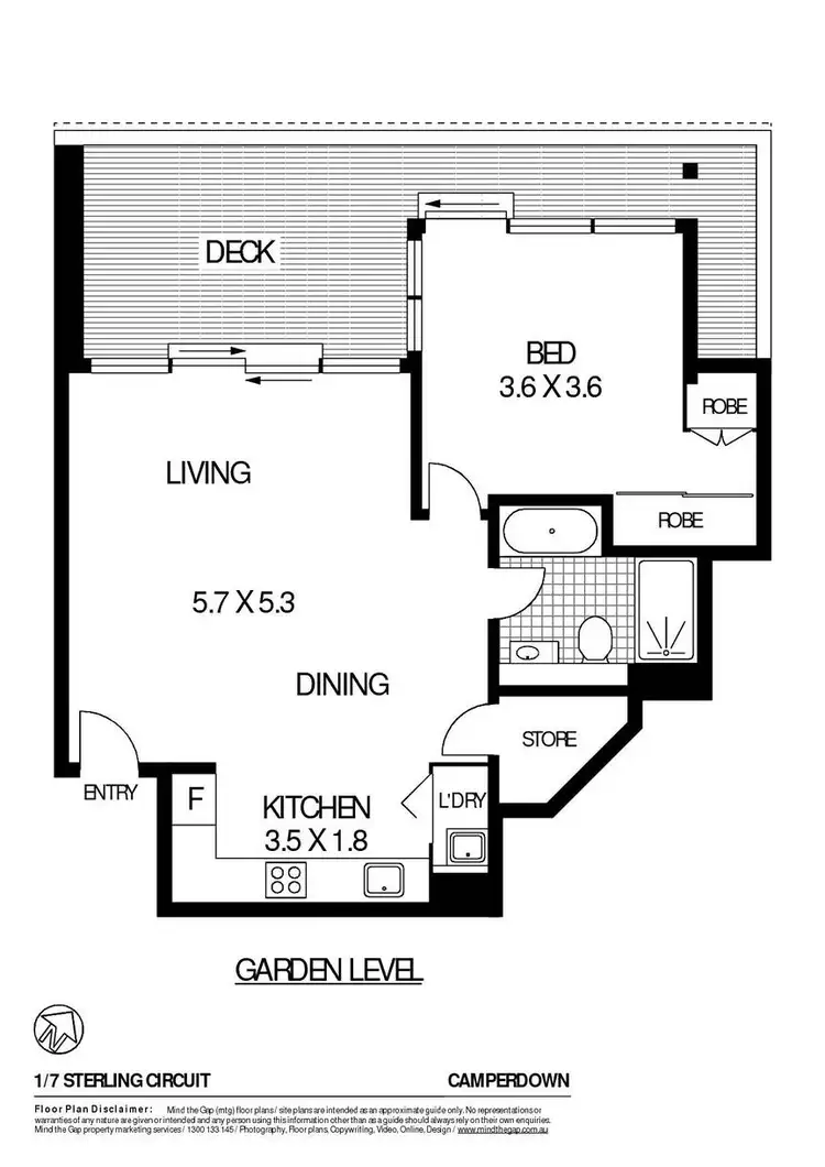 Floorplan of Homely apartment listing, 1/7 Sterling Circuit, Camperdown NSW 2050