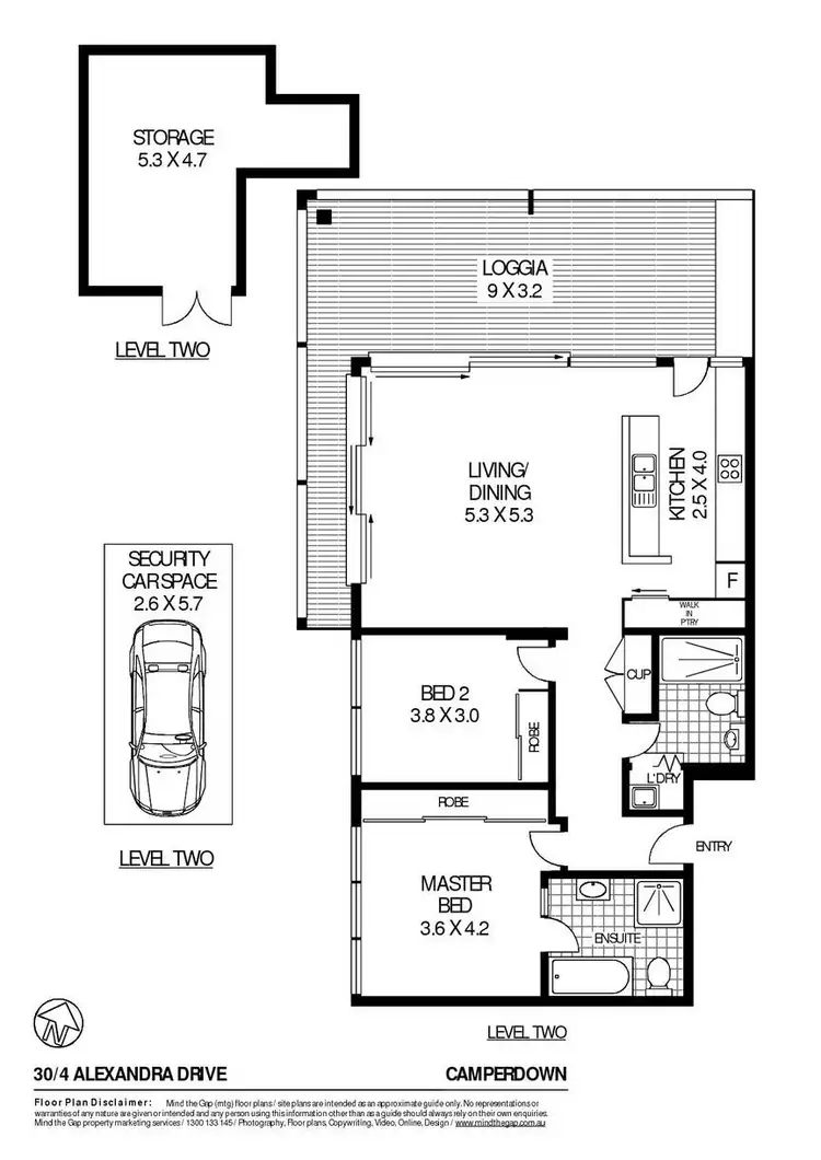Floorplan of Homely apartment listing, 30/4 Alexandra Drive, Camperdown NSW 2050