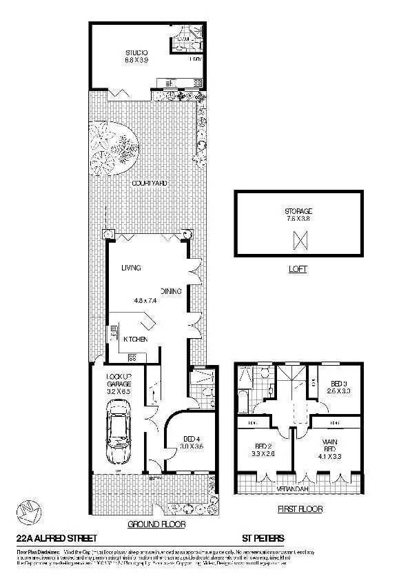 Floorplan of Homely house listing, 22A Alfred Street, St Peters NSW 2044