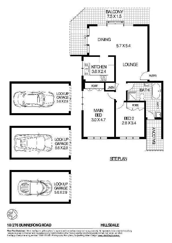 Floorplan of Homely apartment listing, 10/276 Bunnerong Road, Hillsdale NSW 2036