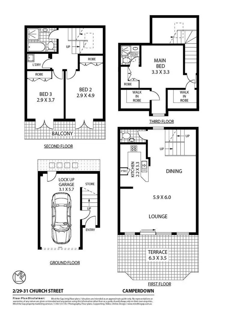 Floorplan of Homely townhouse listing, 2/29-31 Church Street, Camperdown NSW 2050