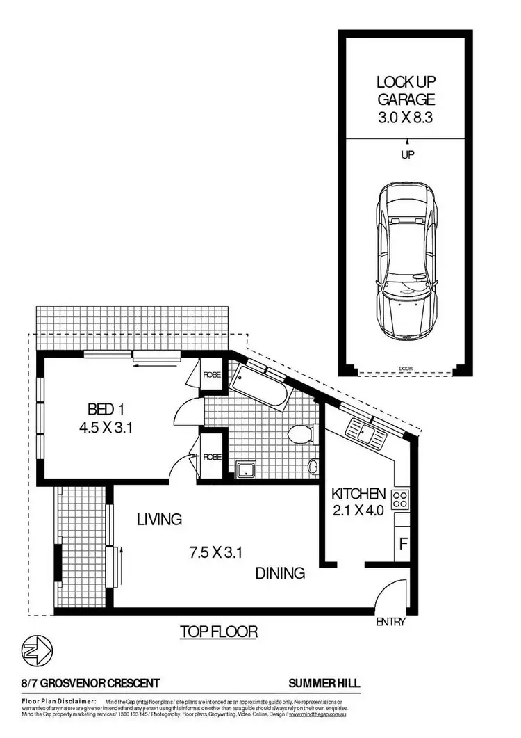 Floorplan of Homely unit listing, 8/7 Grosvenor Crescent, Summer Hill NSW 2130
