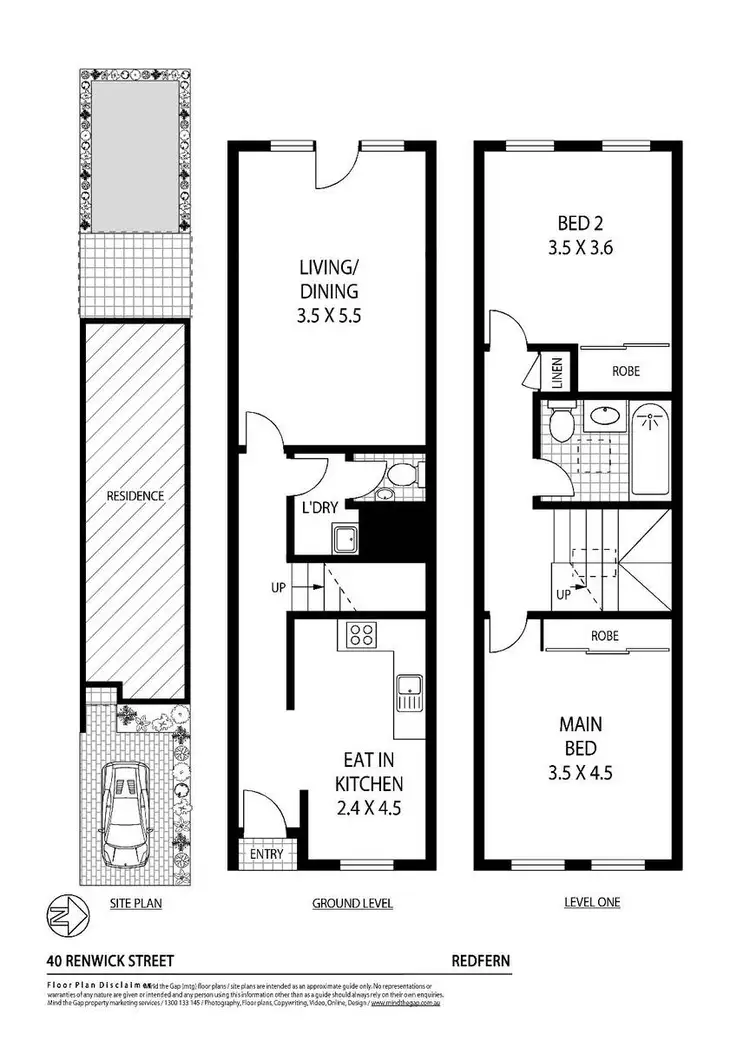 Floorplan of Homely townhouse listing, 40 Renwick Street, Redfern NSW 2016