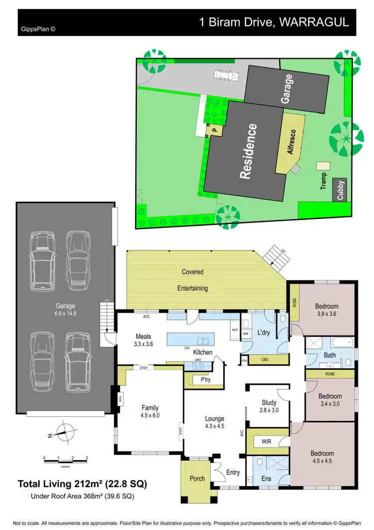 Floorplan of Homely house listing, 1 Biram Drive, Warragul VIC 3820