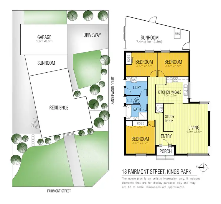 Floorplan of Homely house listing, 18 Fairmont Street, Kings Park VIC 3021