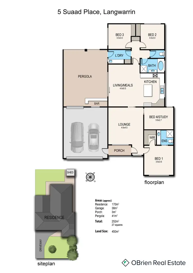 Floorplan of Homely house listing, 5 Suaad Place, Langwarrin VIC 3910