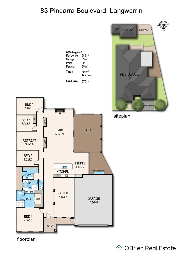 Floorplan of Homely house listing, 83 Pindara Boulevard, Langwarrin VIC 3910