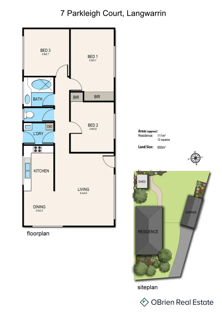 Floorplan of Homely house listing, 7 Parkleigh Court, Langwarrin VIC 3910