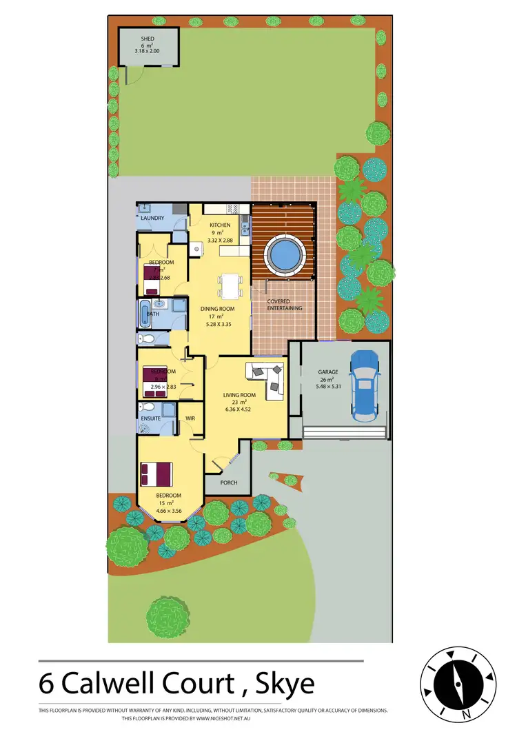 Floorplan of Homely house listing, 6 Calwell Court, Skye VIC 3977
