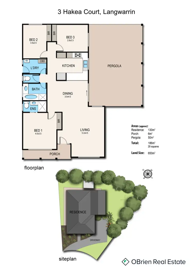 Floorplan of Homely house listing, 3 Hakea Court, Langwarrin VIC 3910