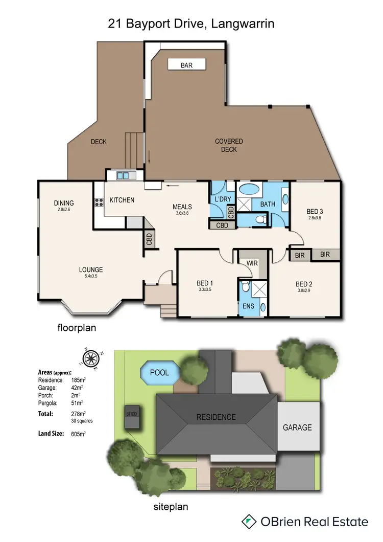 Floorplan of Homely house listing, 21 Bayport Drive, Langwarrin VIC 3910