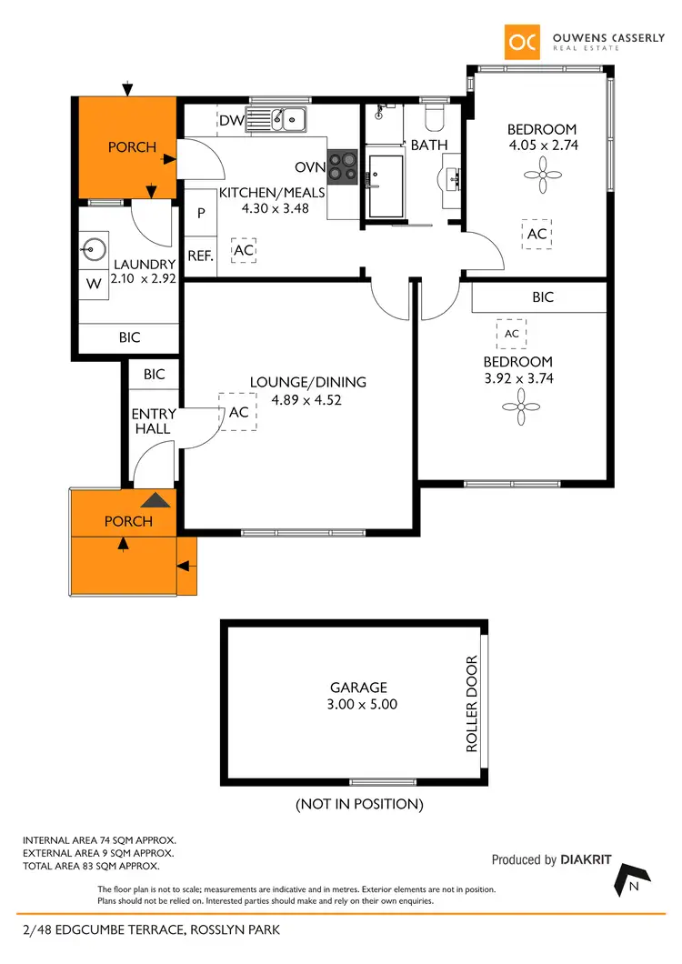 Floorplan of Homely unit listing, 2/48 Edgcumbe Terrace, Rosslyn Park SA 5072