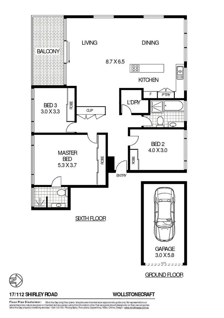 Floorplan of Homely apartment listing, 17/112 Shirley Road, Wollstonecraft NSW 2065