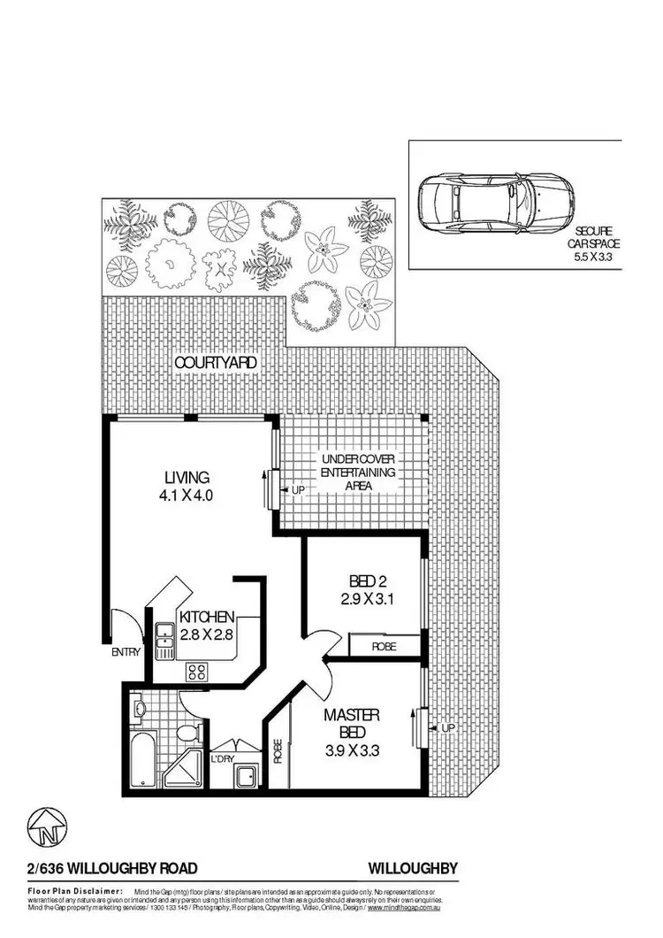 Floorplan of Homely apartment listing, 2/636 Willoughby Road, Willoughby NSW 2068