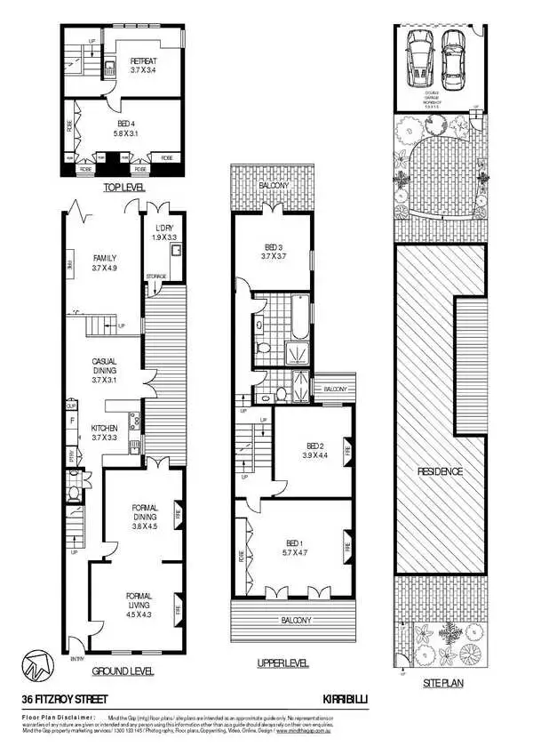 Floorplan of Homely house listing, 36 Fitzroy Street, Kirribilli NSW 2061