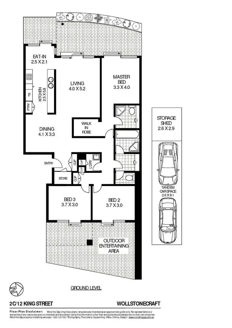 Floorplan of Homely apartment listing, 2c/12 King Street, Wollstonecraft NSW 2065