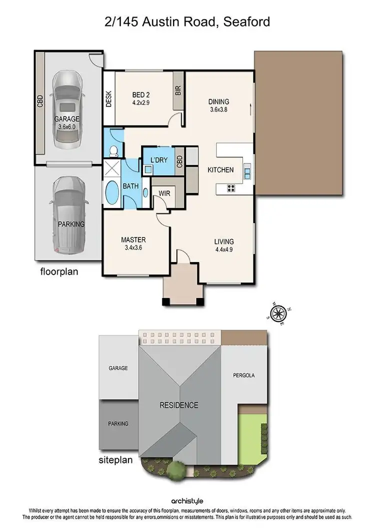 Floorplan of Homely unit listing, 2/145 Austin Road, Seaford VIC 3198