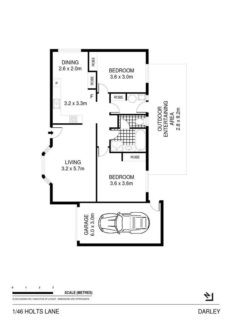Floorplan of Homely townhouse listing, 1/46 Holts Lane, Darley VIC 3340