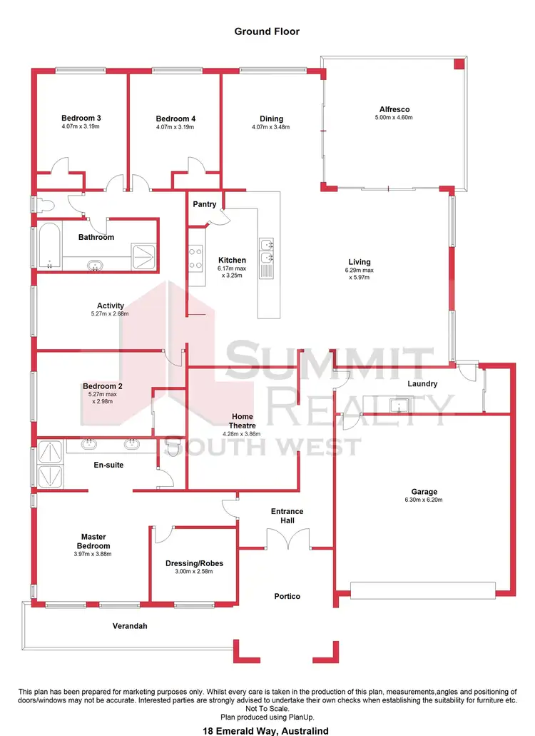 Floorplan of Homely house listing, 18 Emerald Way, Australind WA 6233