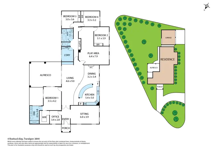 Floorplan of Homely house listing, 4 Roebuck Bay, Traralgon VIC 3844