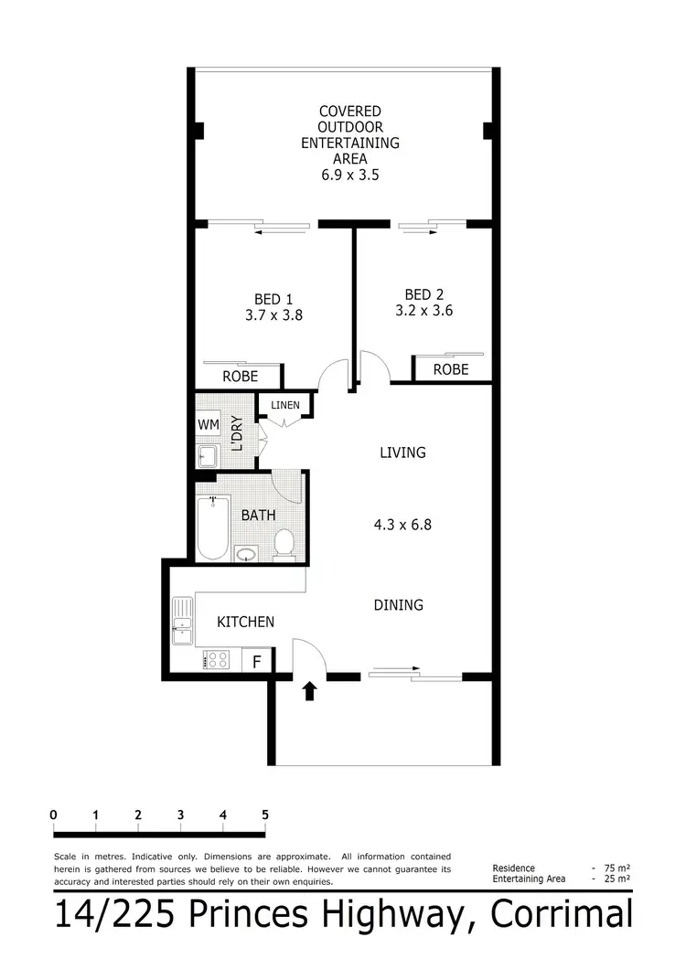 Floorplan of Homely unit listing, 14/225 Princes Highway, Corrimal NSW 2518