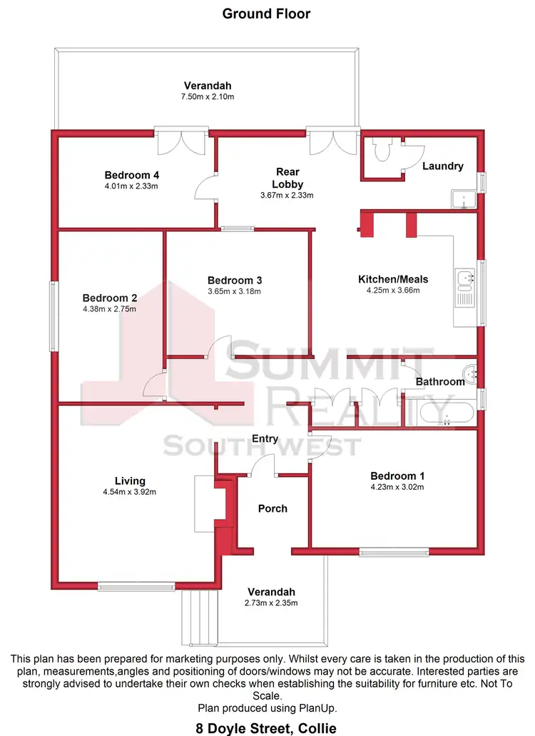 Floorplan of Homely house listing, 8 Doyle Street, Collie WA 6225